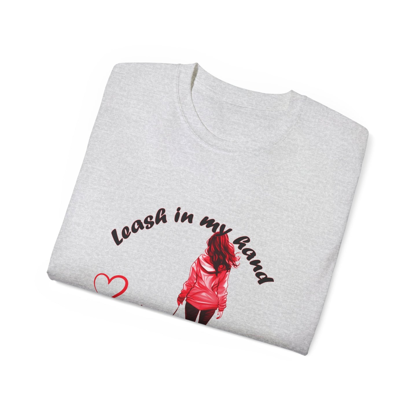 Heart at My Feet Unisex Ultra Cotton Tee - Perfect Gift for Dog Lovers