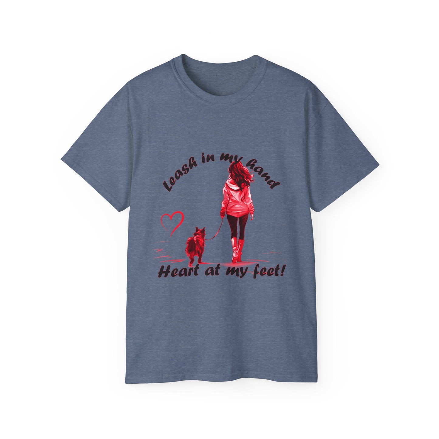 Heart at My Feet Unisex Ultra Cotton Tee - Perfect Gift for Dog Lovers