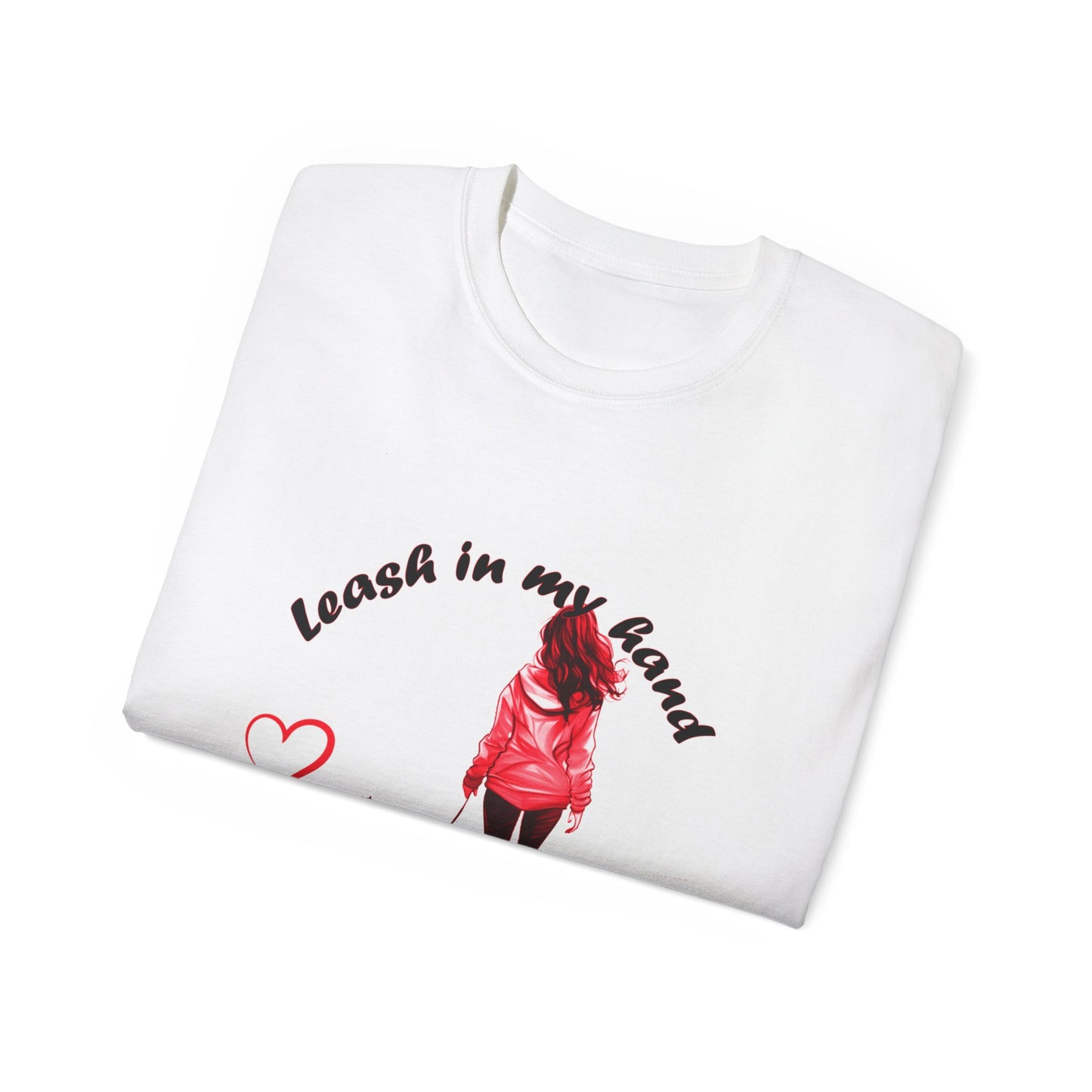 Heart at My Feet Unisex Ultra Cotton Tee - Perfect Gift for Dog Lovers