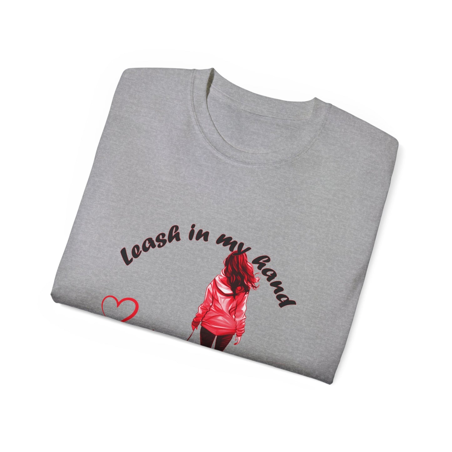 Heart at My Feet Unisex Ultra Cotton Tee - Perfect Gift for Dog Lovers