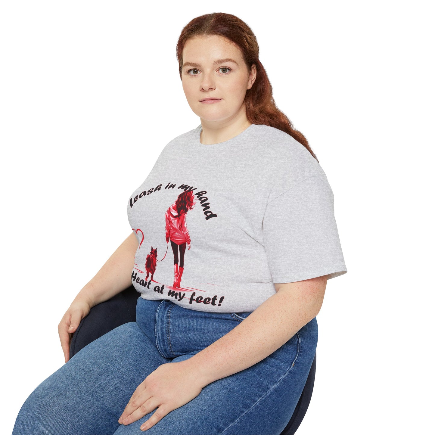 Heart at My Feet Unisex Ultra Cotton Tee - Perfect Gift for Dog Lovers