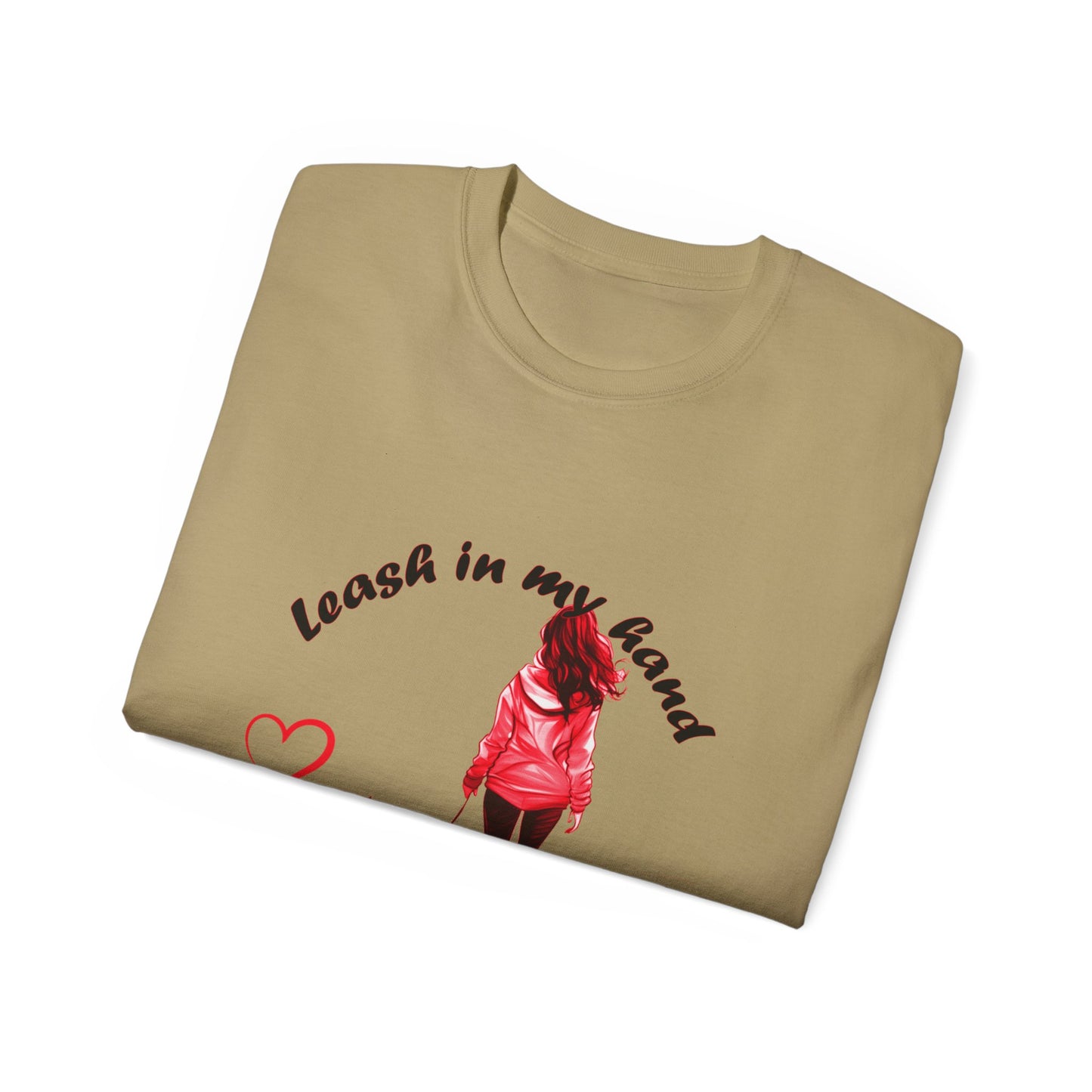 Heart at My Feet Unisex Ultra Cotton Tee - Perfect Gift for Dog Lovers