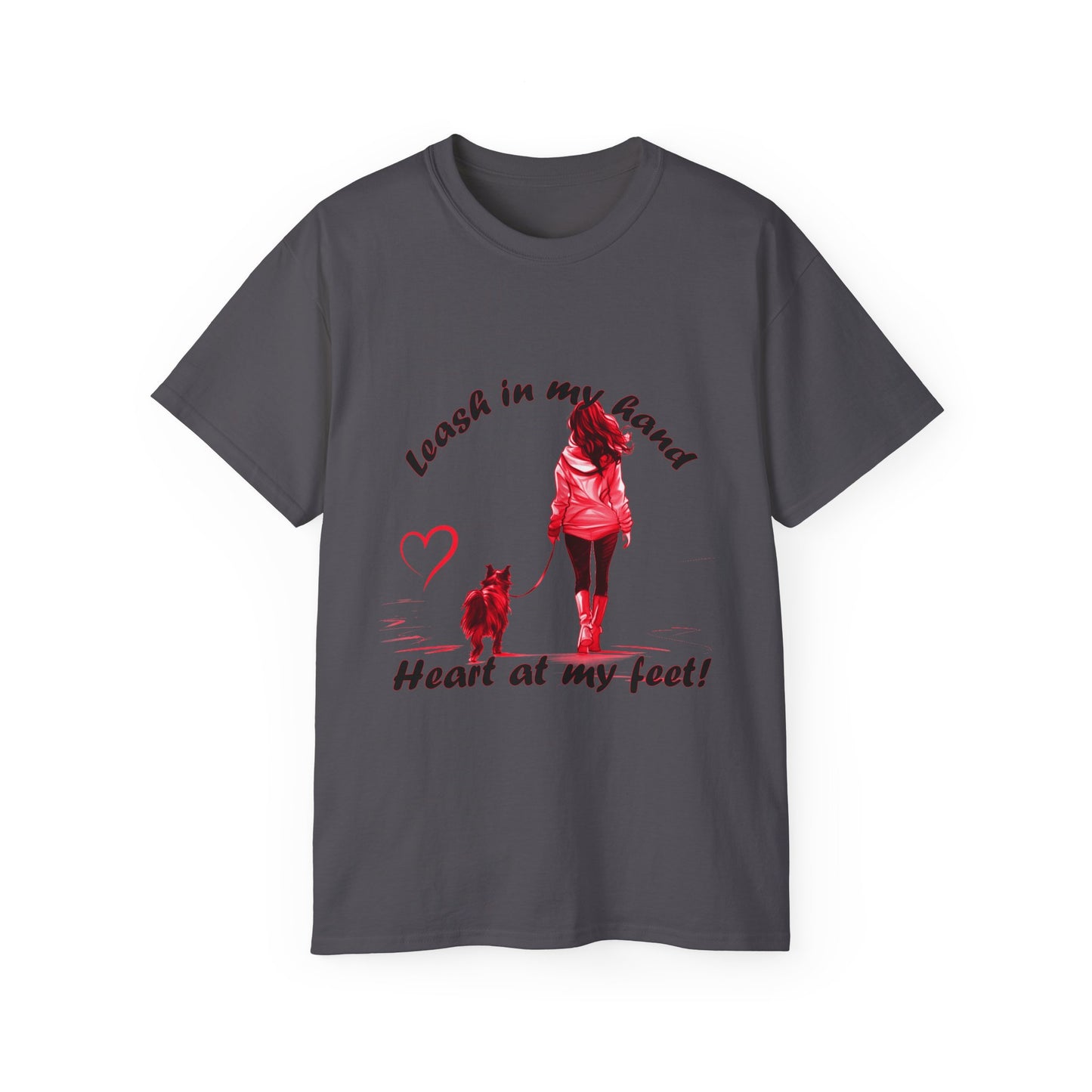 Heart at My Feet Unisex Ultra Cotton Tee - Perfect Gift for Dog Lovers