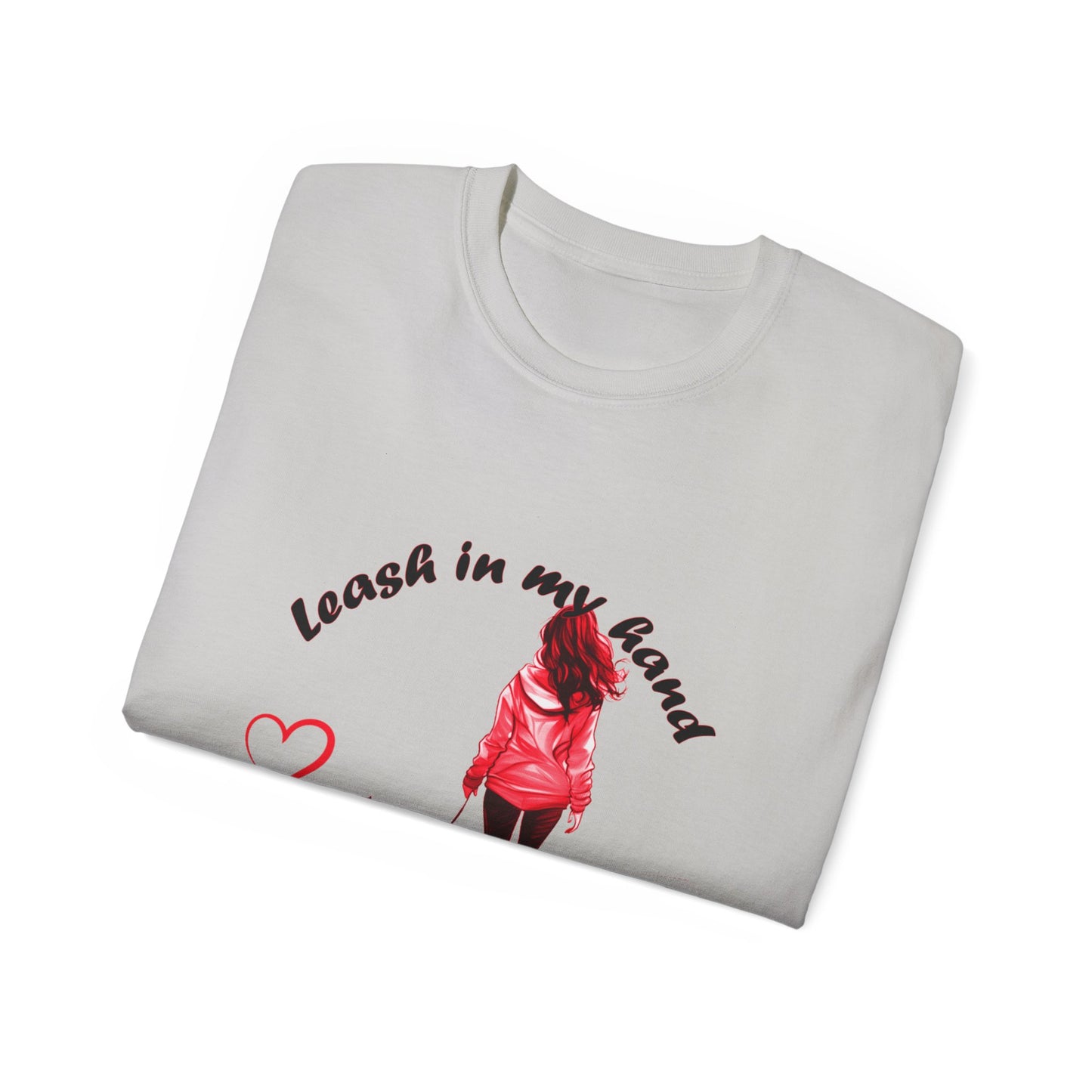 Heart at My Feet Unisex Ultra Cotton Tee - Perfect Gift for Dog Lovers