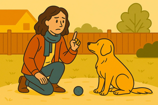 Woman tries to train a dog without a bond.