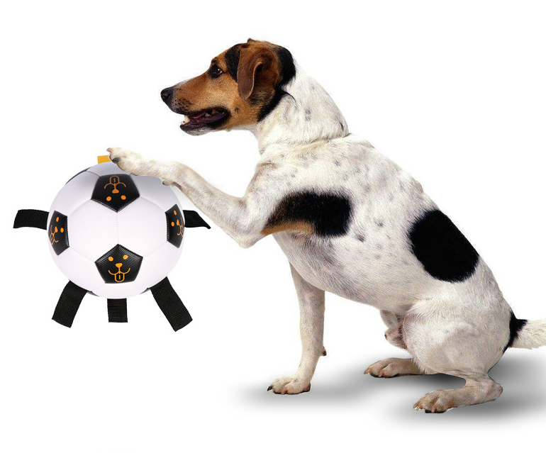 Dog Soccer Ball Herding Ball with Straps