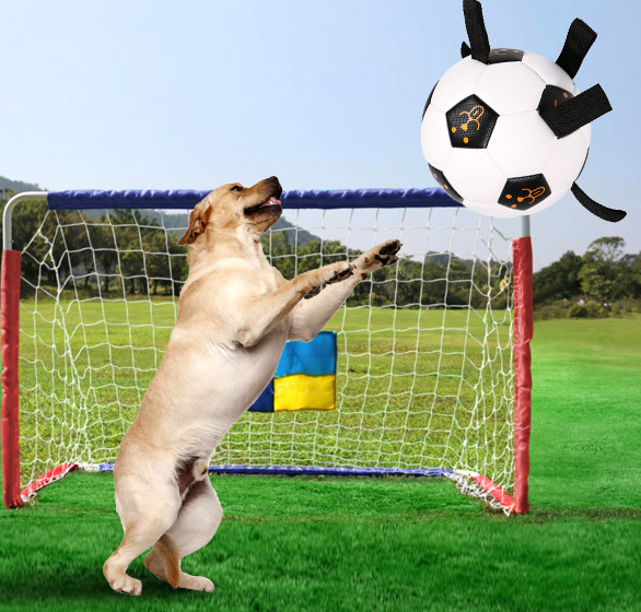 Dog Soccer Ball Herding Ball with Straps