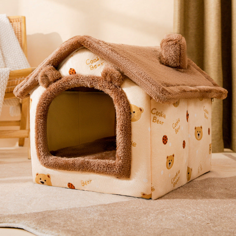 Indoor Dog House Hideaway Kennel Bed