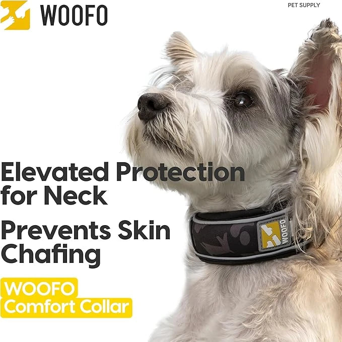 WOOFO Premium Comfort Dog Collar – Padded, Reflective, and Ultra-Durable