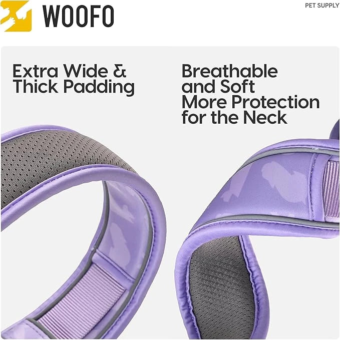 WOOFO Premium Comfort Dog Collar – Padded, Reflective, and Ultra-Durable